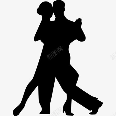 弗拉门戈夫妇跳舞弗拉门戈舞平淡图标图标