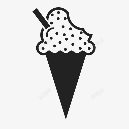 冰淇淋筒减法信号图标svg_新图网 https://ixintu.com 信号 冰淇淋筒 减法 删除 夏季 寒冷 指示 推迟 甜点 食物