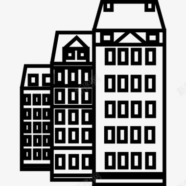 哥本哈根著名建筑图标图标