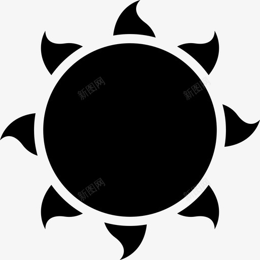 太阳形状与小射线形状空间图标svg_新图网 https://ixintu.com 太阳形状与小射线 形状 空间图标