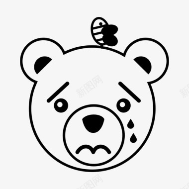 蜂蜇熊哭图标图标