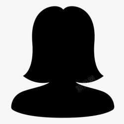 人头侧面女人头女人用户图标高清图片