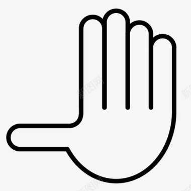 手五指手势风琴图标图标