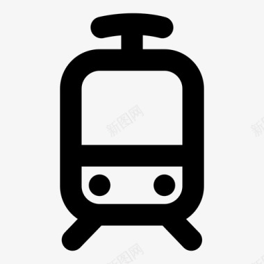 有轨电车旅游交通图标图标
