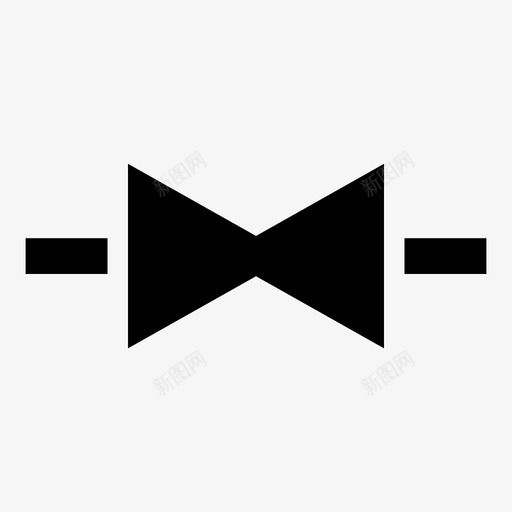 领结配饰黑色领带图标svg_新图网 https://ixintu.com 正式 男装 绅士 配饰 领结 黑色领带