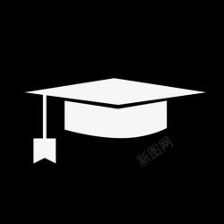 一个2毕业帽在一个广场教育学术2图标高清图片