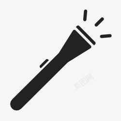 聚焦灯手电筒闪光警用图标高清图片