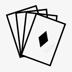 钓鱼卡扑克牌魔术卡全牌图标高清图片