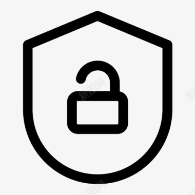 解锁盾牌安全保护图标图标