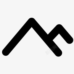 丘陵景观山地震潮汐图标高清图片