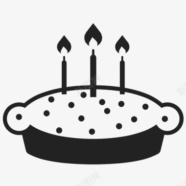生日蛋糕洒礼物图标图标