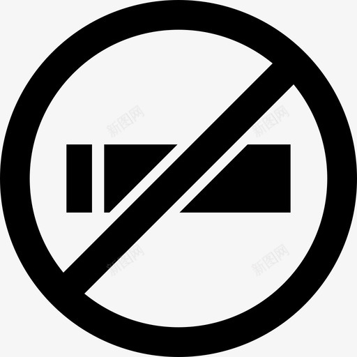 禁止吸烟的圆形信号标志指向性图标svg_新图网 https://ixintu.com 指向性图标 标志 禁止吸烟的圆形信号