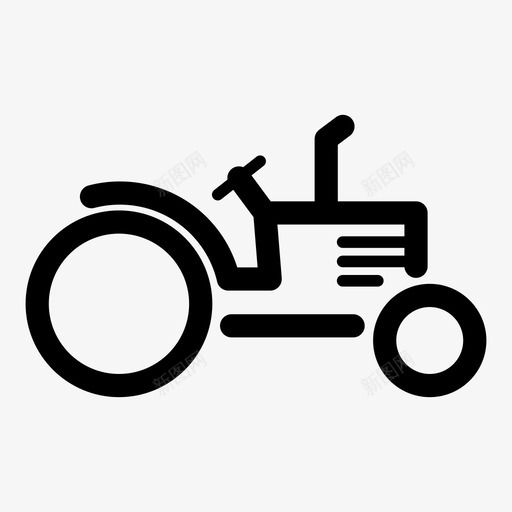 拖拉机农业机械图标svg_新图网 https://ixintu.com 公用事业 农业 拖拉机 整体 机械 车辆