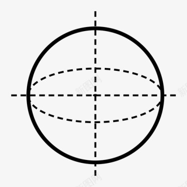 球体对称侧面图标图标