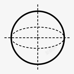 相同形状球体对称侧面图标高清图片