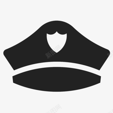 警察帽保安警官图标图标