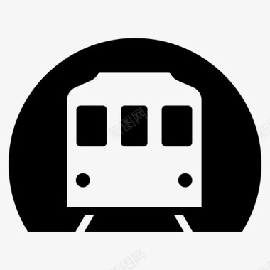 地铁隧道列车图标图标