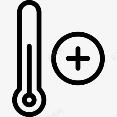 温度升高温暖温度计图标图标