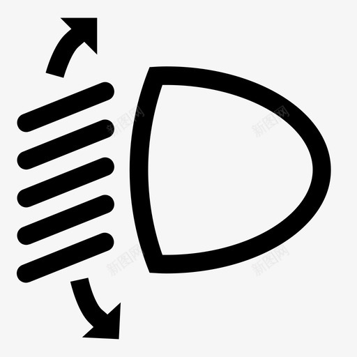 头灯范围控制运输照明图标svg_新图网 https://ixintu.com 仪表板灯 十二宫 头灯范围控制 弓箭手 数据 文件 汽车 照明 运输