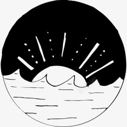 东方之门早晨日出上升风景图标高清图片