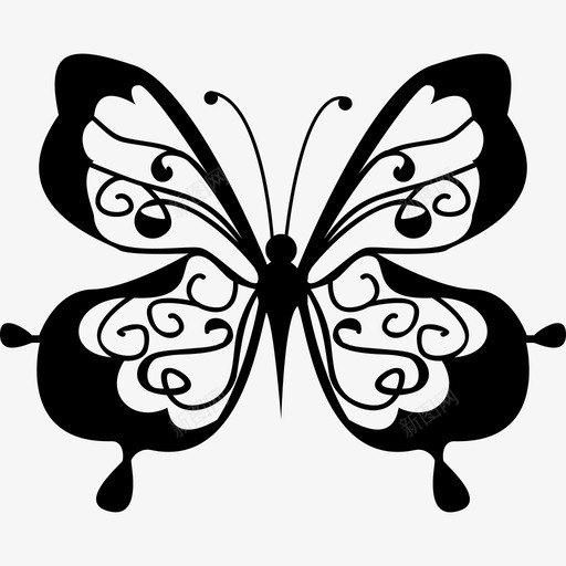 可爱的蝴蝶俯视图动物蝴蝶图标svg_新图网 https://ixintu.com 动物 可爱的蝴蝶俯视图 蝴蝶