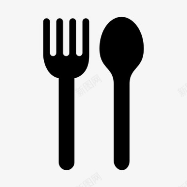 叉子和刀午餐刀图标图标
