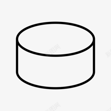 圆柱三维盒子图标图标