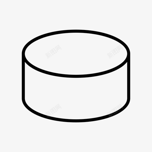 圆柱三维盒子图标svg_新图网 https://ixintu.com 三维 图像 图纸 圆柱 形状 技术图纸 盒子