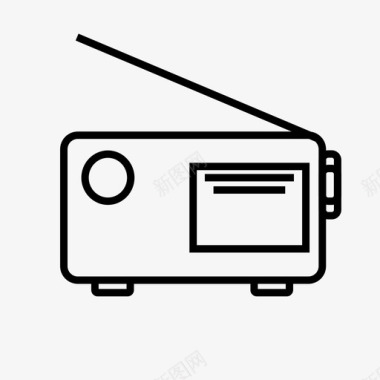 收音机音响系统物品图标图标