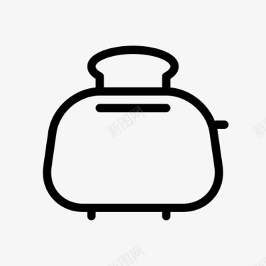 烤面包机烤箱烤箱加热器图标图标