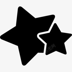 不同形状的星星星星有不同的大小形状尖头的图标高清图片