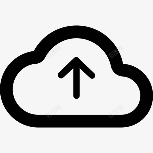 云上传托管星型图标svg_新图网 https://ixintu.com 云上传 传输 托管 星型 线性用户界面图标