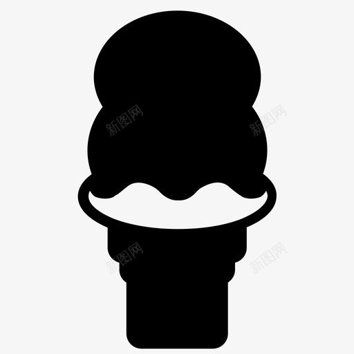冰淇淋筒冰淇淋胶状图标svg_新图网 https://ixintu.com 冰淇淋 冰淇淋筒 干燥 时尚 甜点 糖果 美味 胶状 蘸酱 衣服