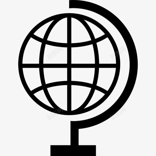 地球网格教育工具地球图标svg_新图网 https://ixintu.com 地球图标 地球网格教育工具