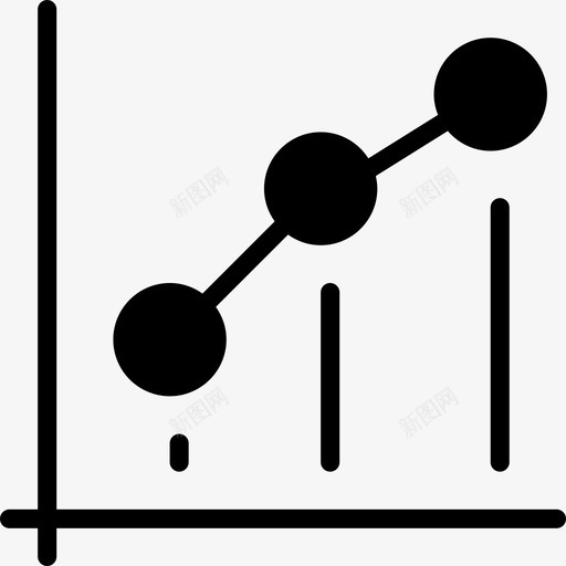 折线图统计上升图标svg_新图网 https://ixintu.com 上升 分析 图表 折线图 数据 显示 点 统计 自由设置实心图标 趋势