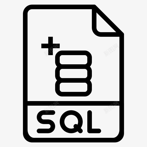 文件sql签名图标svg_新图网 https://ixintu.com sql 信息 分析 单击 开始 扩展名 数据库 文件 文件类型 文档 签名