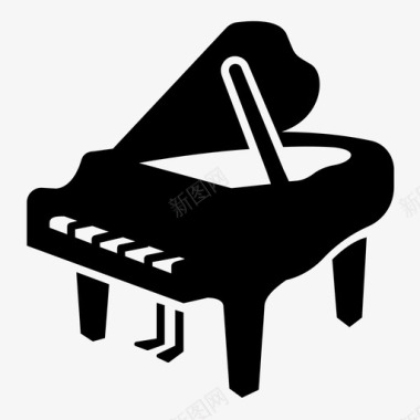 钢琴音乐钥匙图标图标