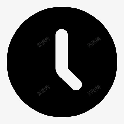 时钟模拟钟面图标svg_新图网 https://ixintu.com 分钟 小时 指针 时钟 时间 模拟 钟面