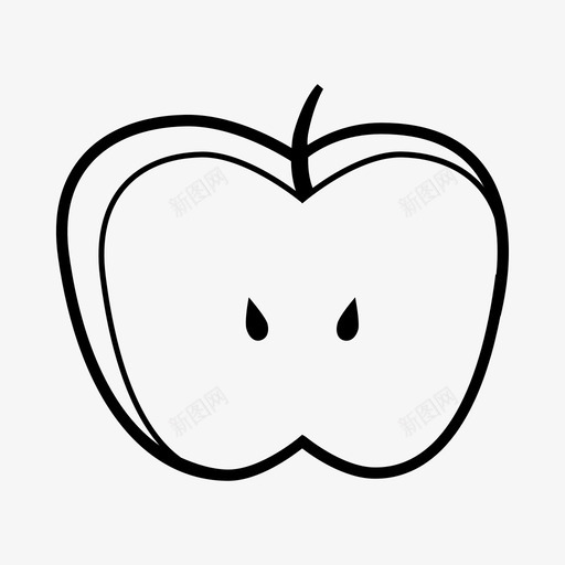 苹果普通水果果树图标svg_新图网 https://ixintu.com 切片 切片食品 普通水果 果心 果树 烘焙水果 种子 苹果 食物