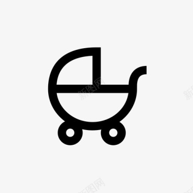 婴儿车婴儿保姆图标图标