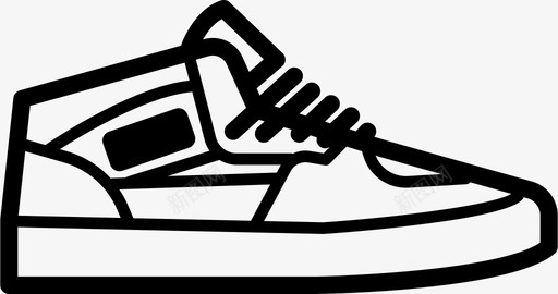 运动鞋鞋鞋带图标图标