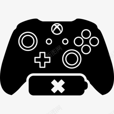XboxOne没有电池工具和用具视频游戏图标图标