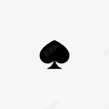 黑桃显示块扑克图标图标