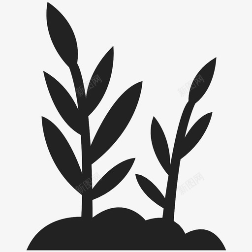 绿叶植物新鲜的叶子图标svg_新图网 https://ixintu.com 新鲜的叶子 植物 绿叶