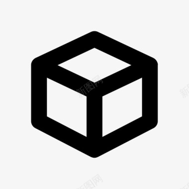 立方体多边形否图标图标