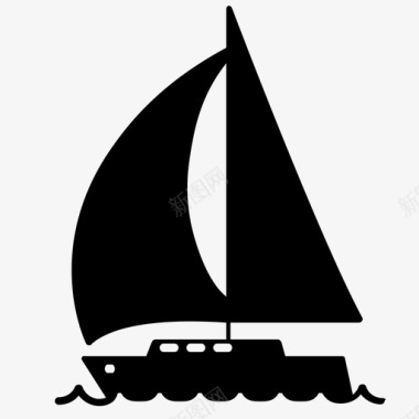 帆船旅行者展品图标图标