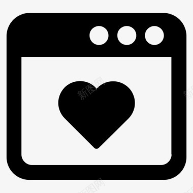 心脏浏览器监视器爱图标图标