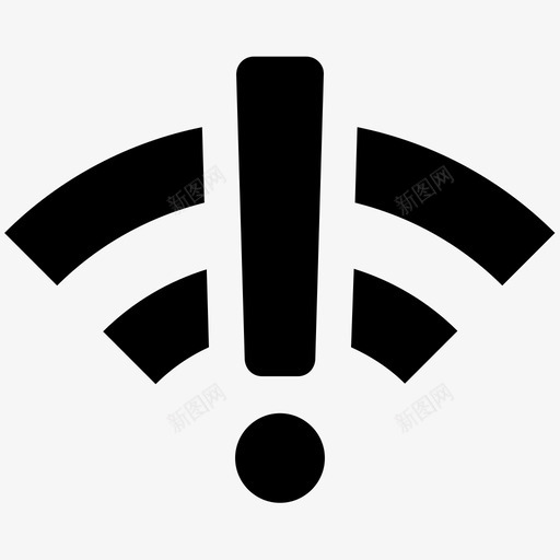 没有wifi警告派图标svg_新图网 https://ixintu.com 干燥 无线 时尚 没有wifi 没有访问 没有连接 沿着 派 符号卷4 粘粘 警告