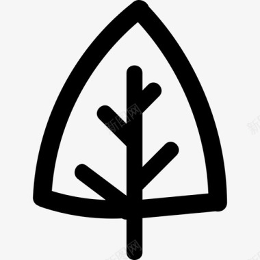 树的大致轮廓为三角形自然树的图标图标