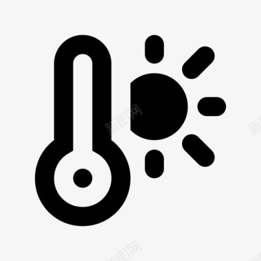 温度天气指示器温暖图标图标